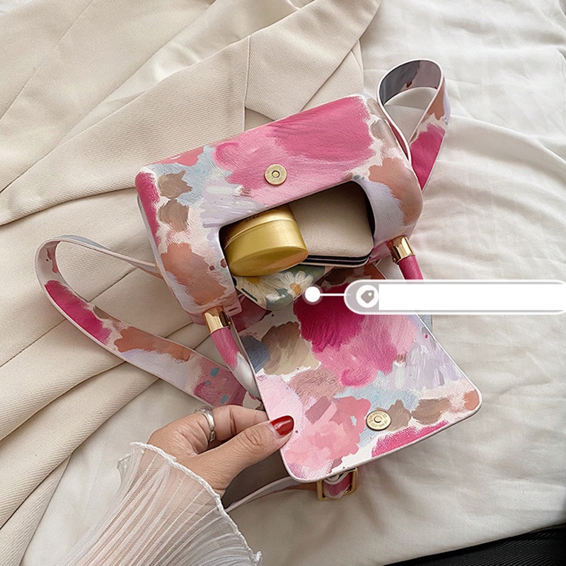 Túi đeo chéo IELGY cỡ nhỏ màu sắc tương phản chất lượng cao thời trang cho nữ