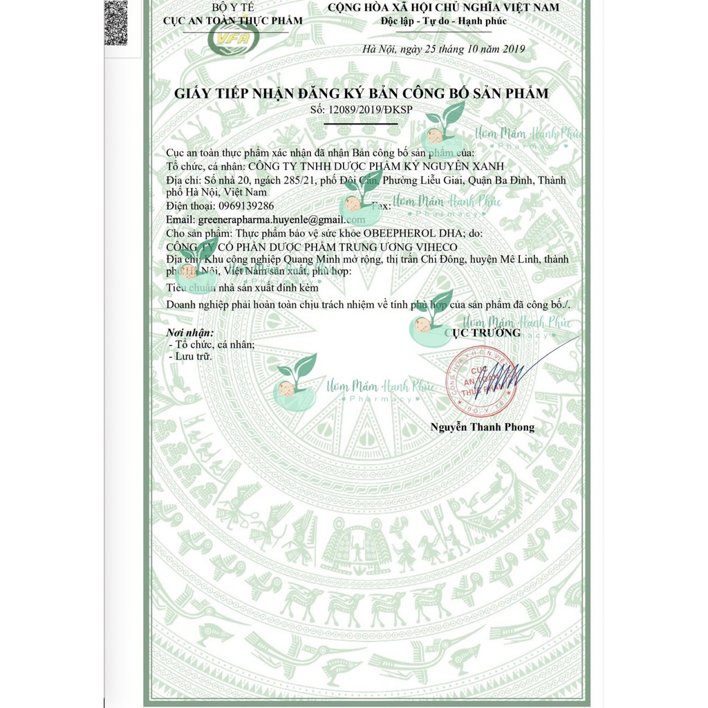 Vitamin E 400 IU Obeepherol DHA  thực phẩm bảo vệ sức khỏe