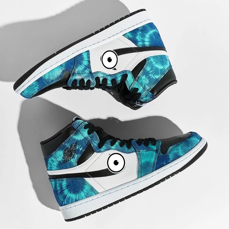 Giày Jordan xanh loang cổ cao, Giày JD1 high tie dye cao cổ nam nữ siêu hot tặng dây | BigBuy360 - bigbuy360.vn