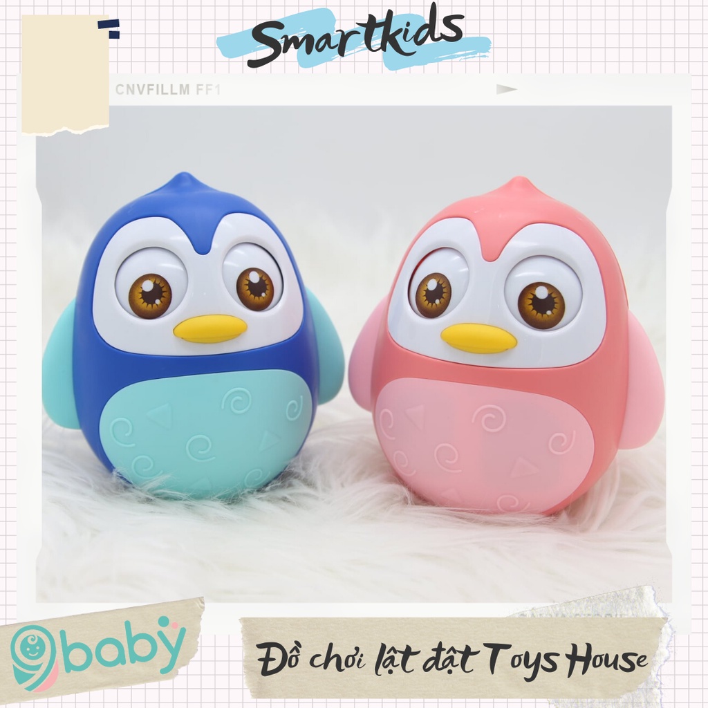 [ẢNH THẬT + VIDEO] Đồ chơi lật đật hình Cú mèo có nhạc Toyshouse - đồ decor dễ thương cho bé từ sơ sinh tới 8 tuổi