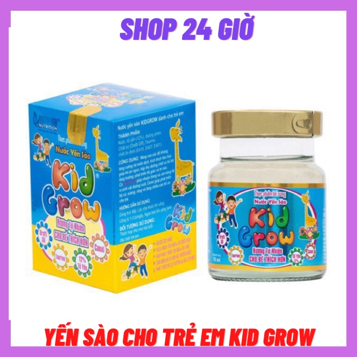 Hộp 6 Lọ Yến Sào Cho Bé Kid Grow
