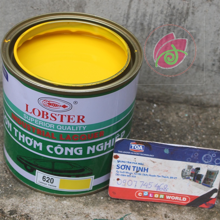 Sơn thơm nhanh khô màu vàng chanh lemon yellow Lobster 620 800ML