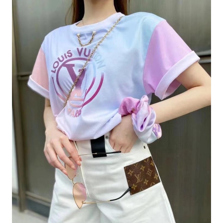 ☆☆Áo Thun Màu Gradient Thiết Kế Mới Năng Động Thời Trang Dành Cho Cả Nam Và Nữ