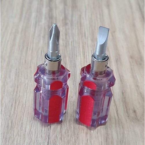 Tua vít mini (tô vít 2 đầu đúc trong suốt 8.2cm)