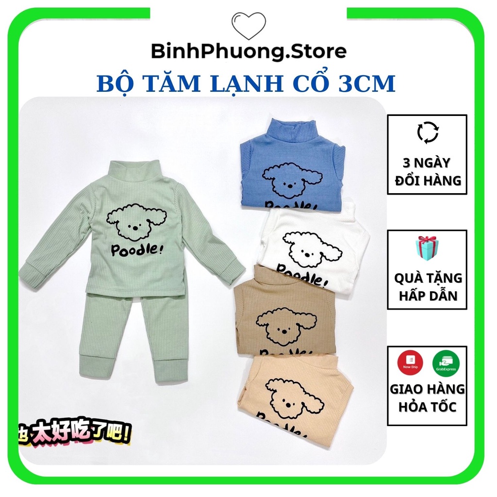 Bộ Len Cho Bé, Đồ Bộ Tăm Lạnh Cừu Dolly Dài Tay Thu Đông Cổ 3cm Cho Bé Trai Gái Minky Mom Binhphuong.store