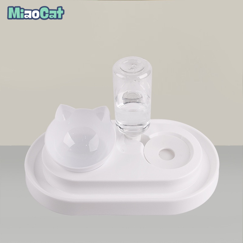 Bát Ăn Chống Kiến 2 Ngăn Kèm Bình Nước Tự Động 500 ML Cho Chó Mèo BA6640- MIAOCAT