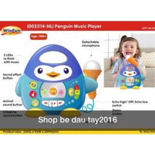 Đồ chơi Winfun Penguin Music Player với Microphone