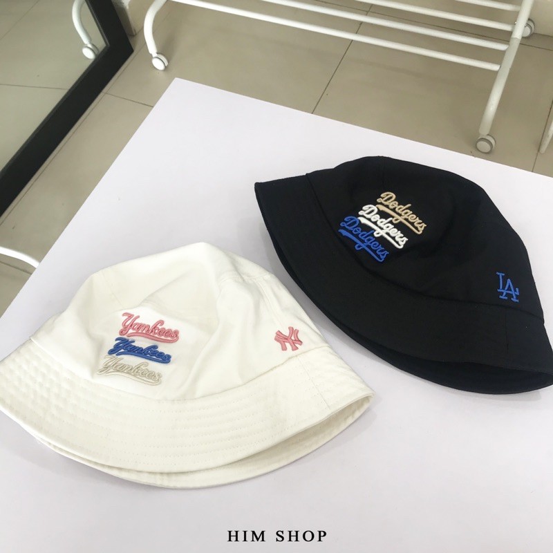 Mũ bucket thêu chữ xuất Hàn chính hãng