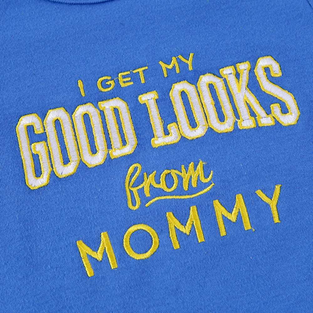 Áo liền quần Sanlutoz cotton tay dài màu xanh dương cho em bé