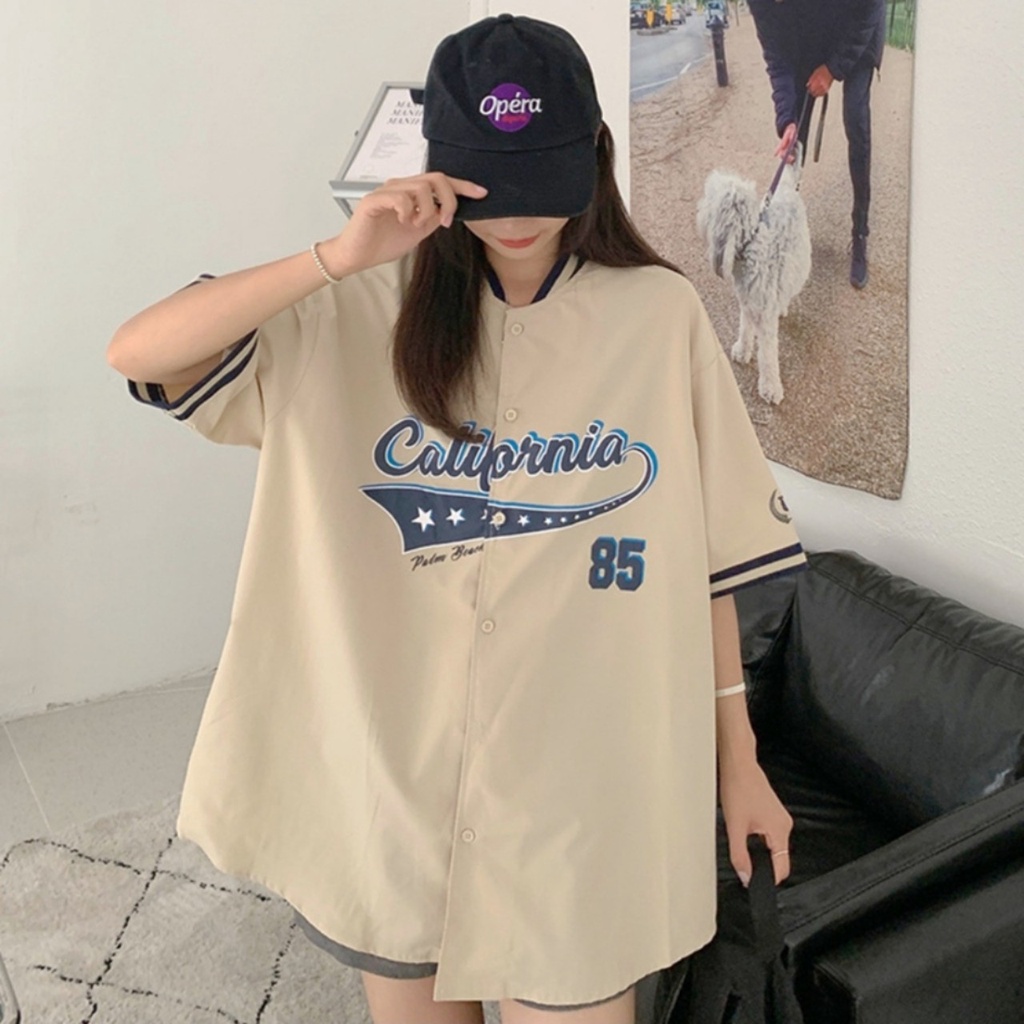 Áo Sơ Mi Ngắn Tay California Dày Dặn Nam Nữ MND184