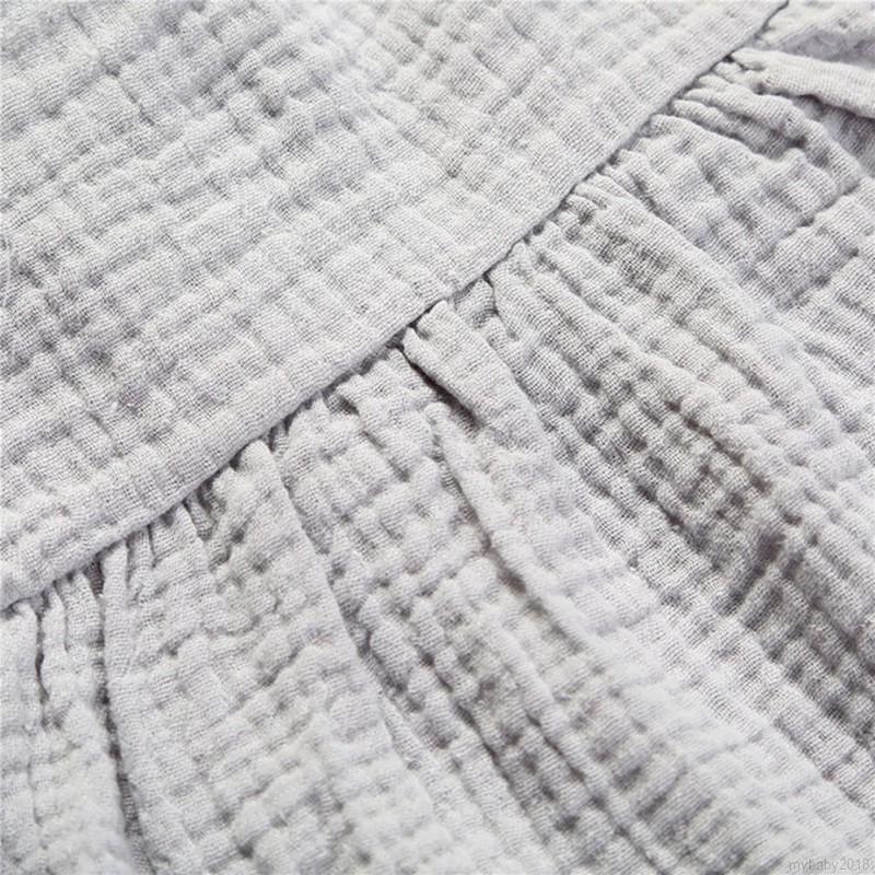 Áo ba lỗ + quần short vải lanh phong cách thời trang cho bé gái