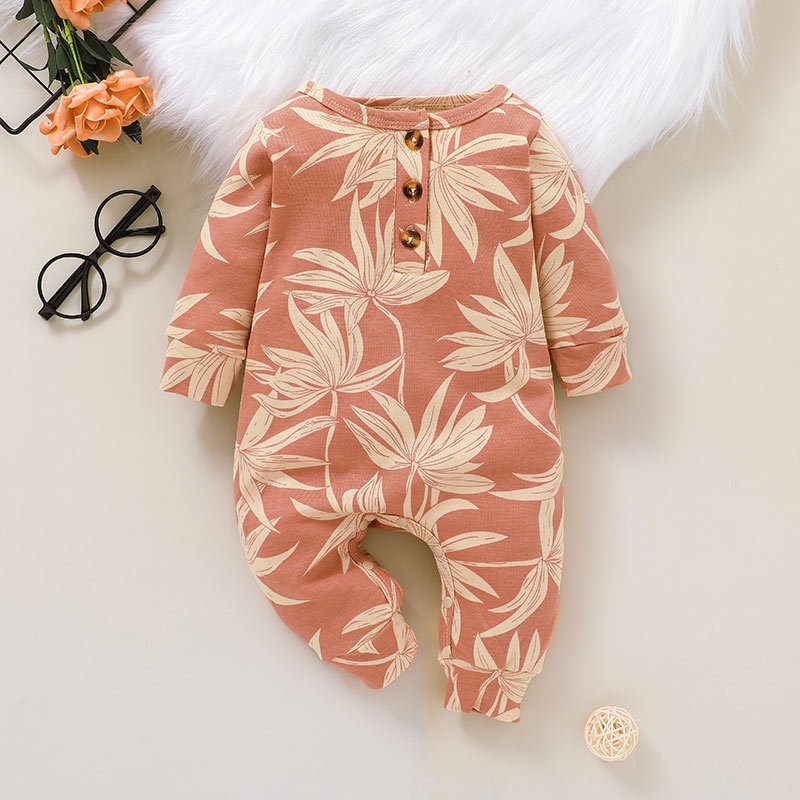 Body liền thân trần bông, bodysuit dài tay cotton cho bé trai sơ sinh từ 0-24 Tháng