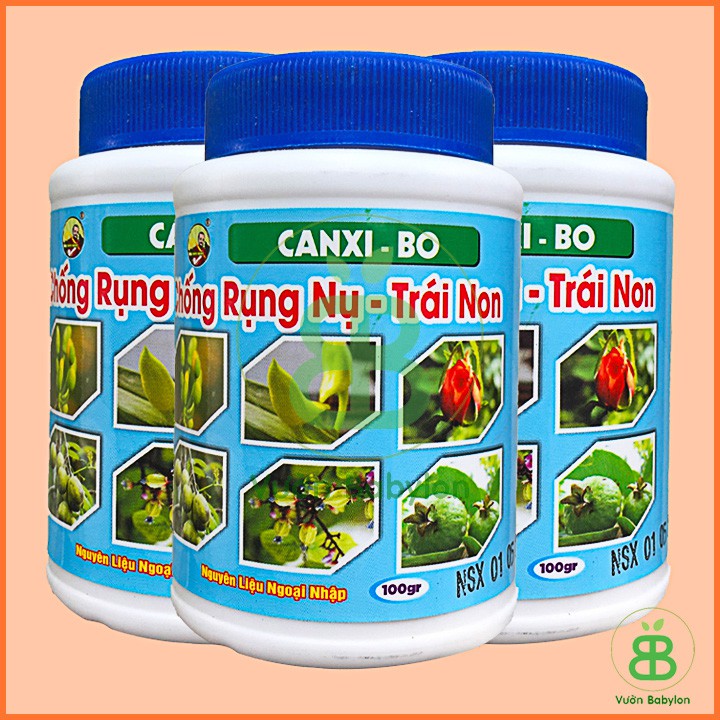 Phân Bón Lá Canxi - Bo Hũ 100g - Chống Rụng Hoa và Trái Non, chống thối trái, tăng chất lượng trái cây