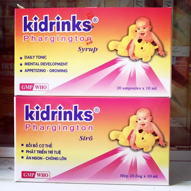 Siro Kidrinks Phargington Syrup Nic bổ sung vitamin, các chất cần thiết cho trẻ