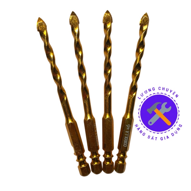 Mũi khoan đa năng 6mm (dài 100mm) chân lục giác, khoan kính, thủy tinh,khoan gạch men, gạch đá hoa cương