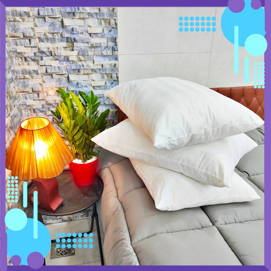 Ruột Gối Nằm Lông Vũ Nhân Tạo Cao Cấp 50x70 cm VUA GỐI Deluxe Pillow Êm Ái, Kháng Khuẩn Chuẩn Khách Sạn - Loại 1300gr