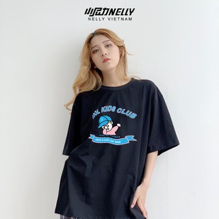 Áo thun unisex NELLY tay lỡ dáng rộng coll kid club