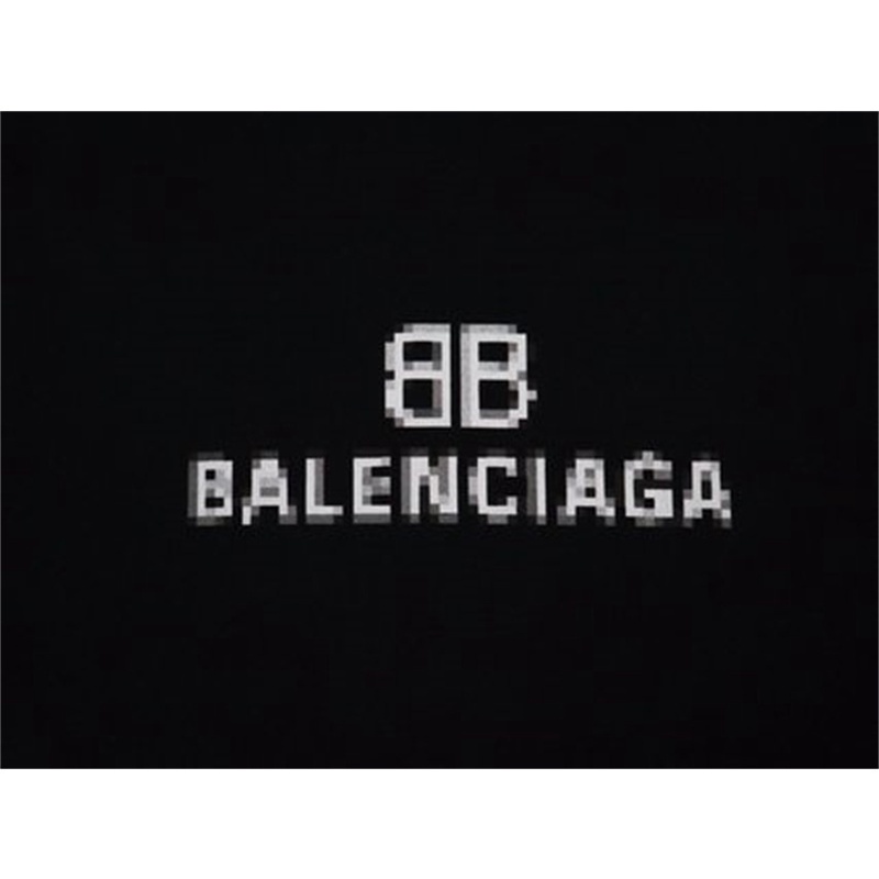 Áo Thun Cotton Tay Ngắn Cổ Tròn In Chữ BB Mosaic Plus Size Unisex