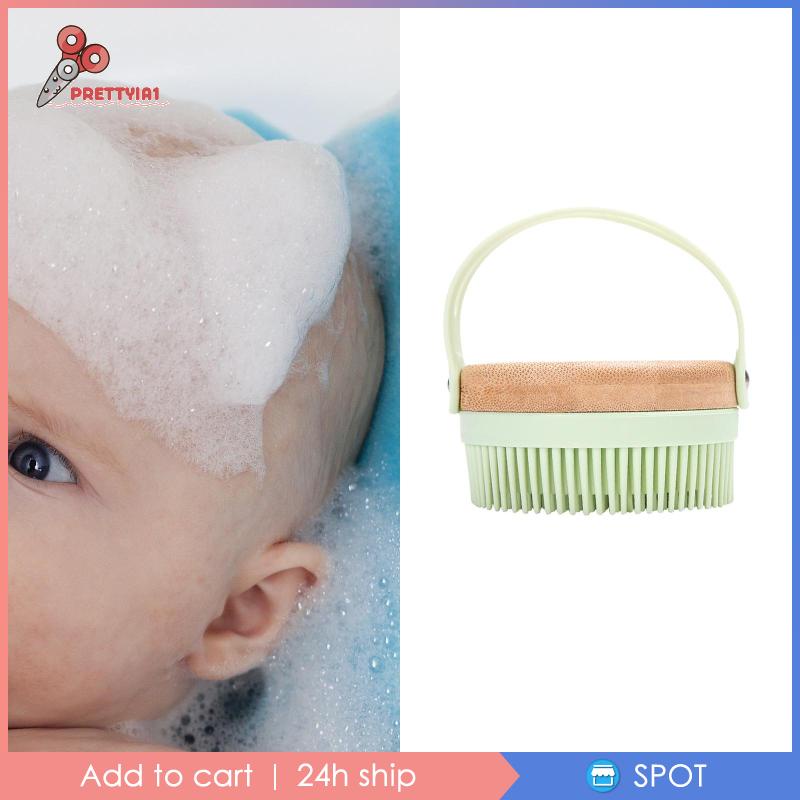 Bàn Chải Gội Đầu Mát Xa Da Đầu Bằng Silicon Mềm Prettyia1 Cho Bé