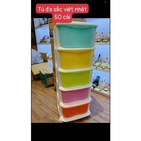 #Rẻ nhất Hà Nội# Tủ nhựa đa sắc 5 tầng 5 màu nhựa Việt Nhật chân có bánh xe- tủ nhỏ gọn, nhựa dẻo đẹp, màu sắc phong phú