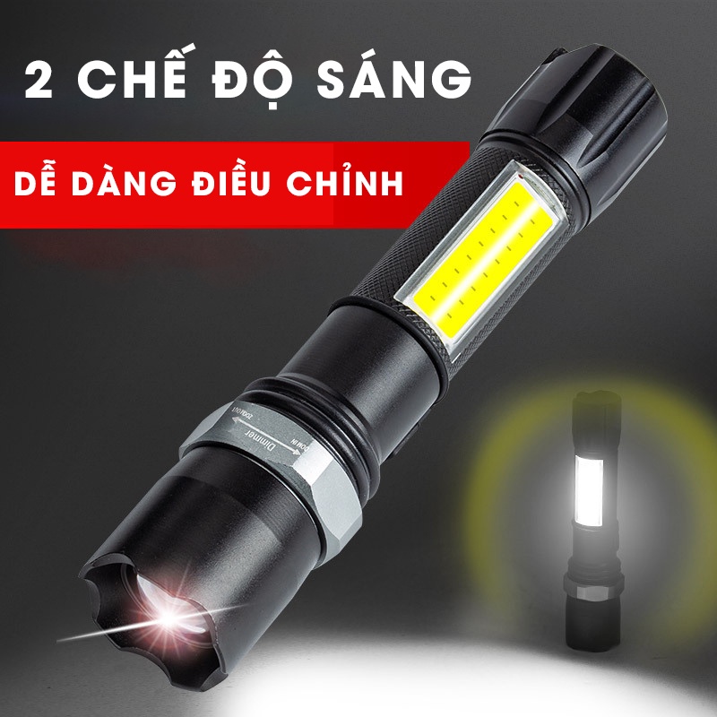 [Siêu Đèn Pin] Mini Siêu Sáng Sáng Cao Cấp Có Zoom Xa Gần ,Có Thể Sạc Được, Đèn Pin Mini Led Siêu Sáng Chống Nước [A511]