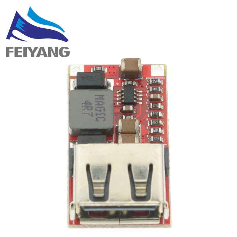 Mô Đun Hạ Áp 6-24V 24V 12V Sang 5V USB DC-DC Hiệu Quả 97.5% Dành Cho Xe Hơi