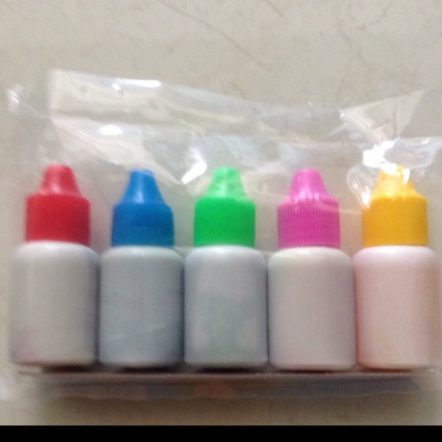 1 set 5 chai màu slime/10k