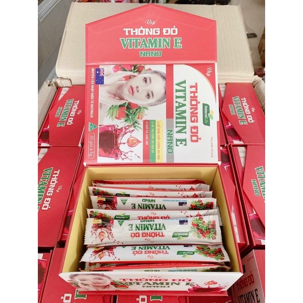 nước uống vitamin e đẹp da thông đỏ (hộp 30 gói) SP000780