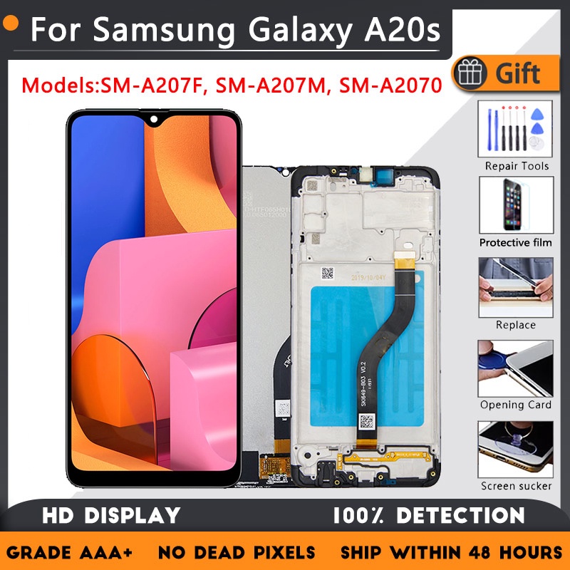 Màn Hình LCD Cho Samsung Galaxy A20s Kính Cảm Ứng Số Hóa Màn Hình Thay Thế Có Khung Cho A20s SM-A207