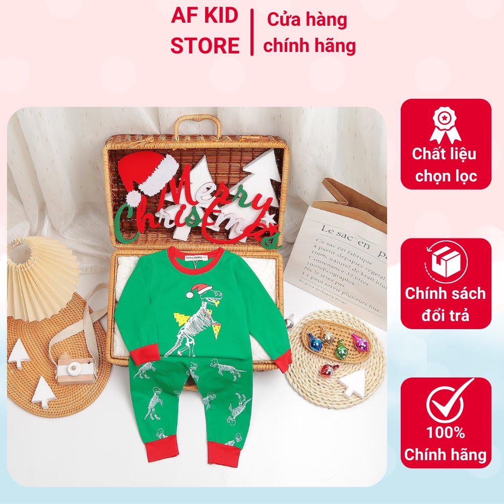 Bộ quần áo dài tay thu đông cho bé trai và bé gái, đồ giáng sinh cho bé, bộ noel cao cấp siêu mềm mịn ATKID Việt Nam