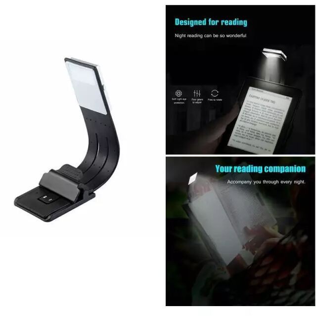 Đèn sách Double Bookmark-Clip On LED Reading Light-Flexible E-Reader Light