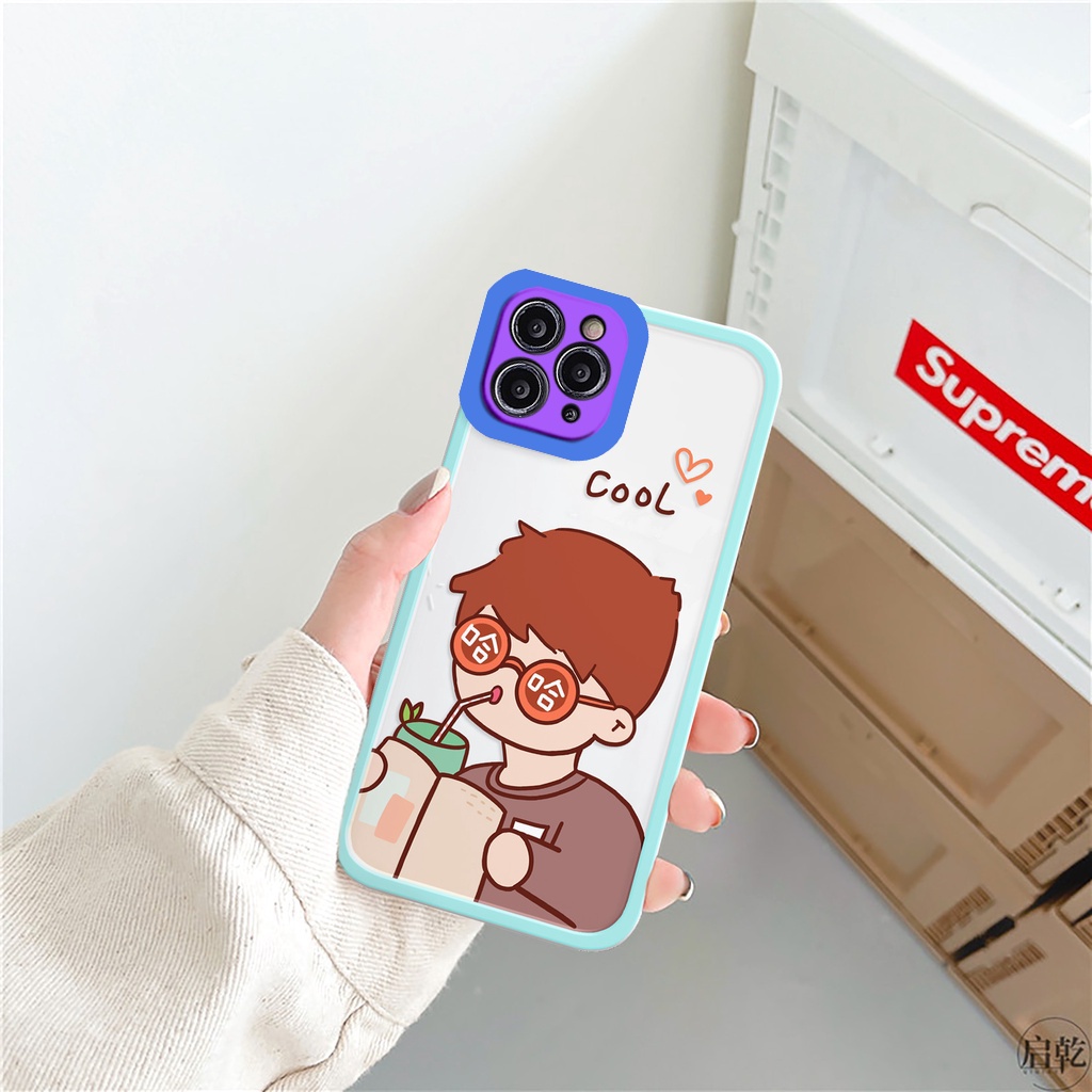 Ốp lưng iphone Cool Couple trong cạnh vuông 6/6plus/6s/6splus/7/7plus/8/8plus/x/xr/xs/11/12/13/pro/max/plus/promax