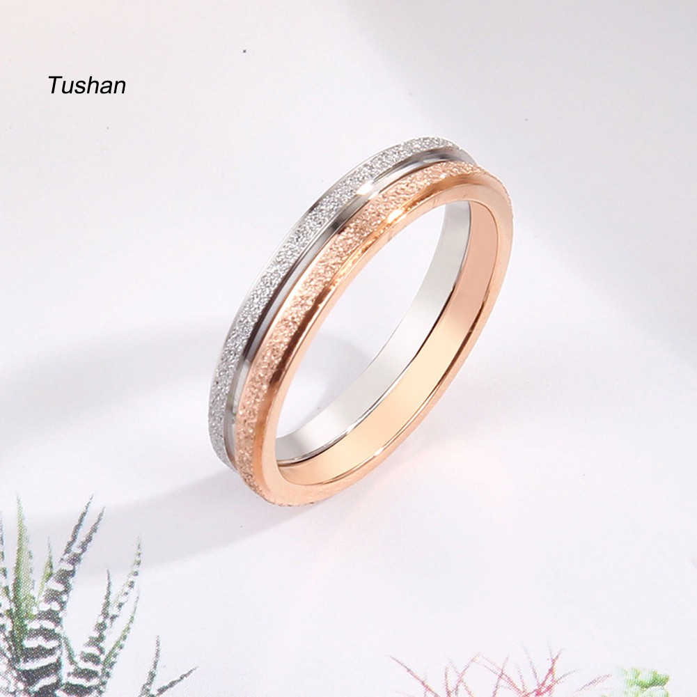 Nhẫn Thép Titan Màu Trơn Thời Trang Dành Cho Nam