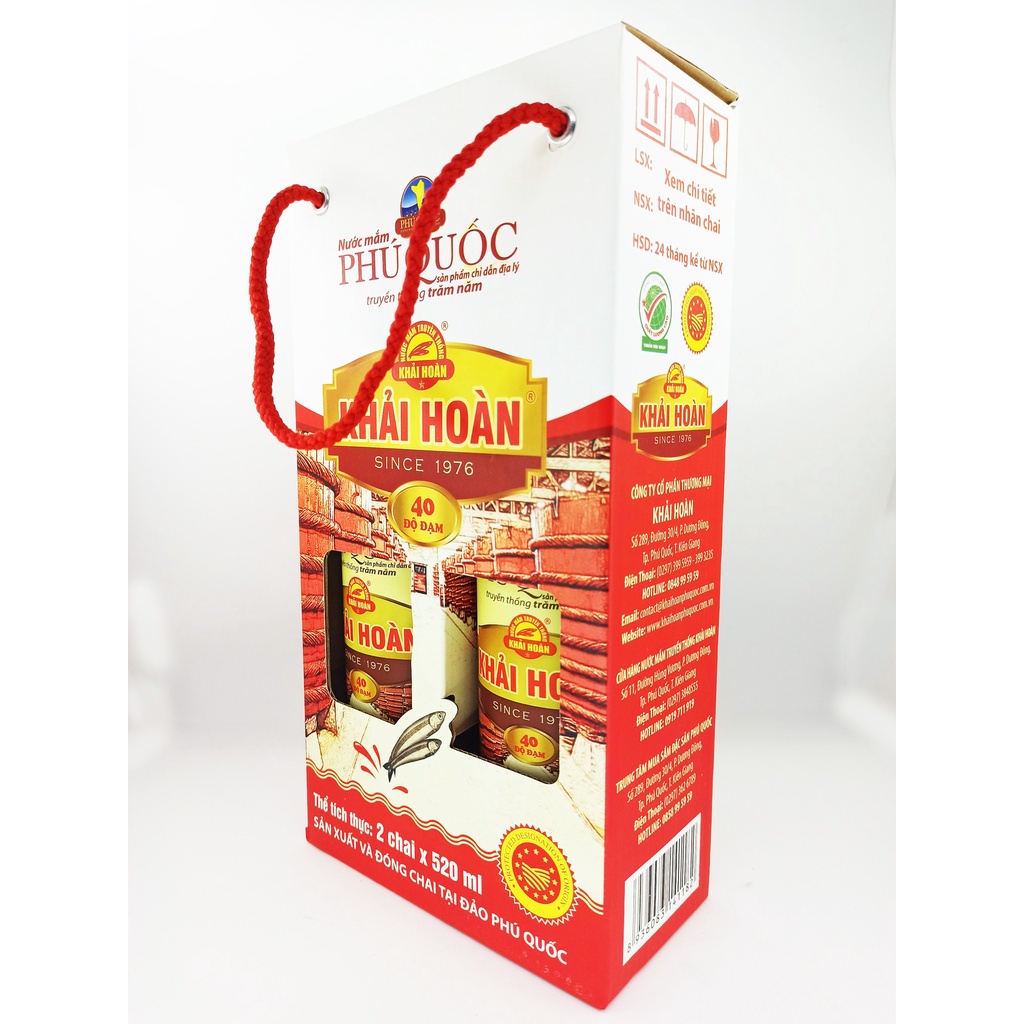 Nước mắm Phú Quốc KHẢI HOÀN 40 độ đạm