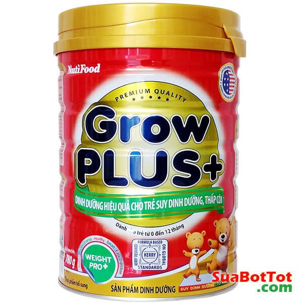 Sữa bột Nutifood GrowPlus đỏ 900g cho trẻ dưới  1 Tuổi