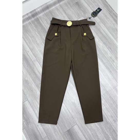 Quần vải baggy kèm đai
