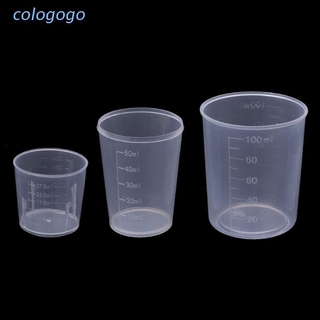 Bộ 3 cái cốc nhựa đo lượng resin epoxy 30 50 100ML để làm đồ trang sức DIY