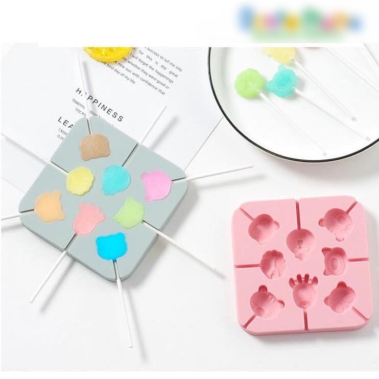 Khuôn kẹo mút panda piggy - Cao cấp