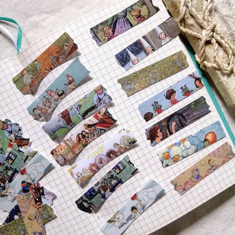 Set 25 sticker chủ đề tạp chí và văn bản cổ điển dùng trang trí bullet journal - ginandtonic