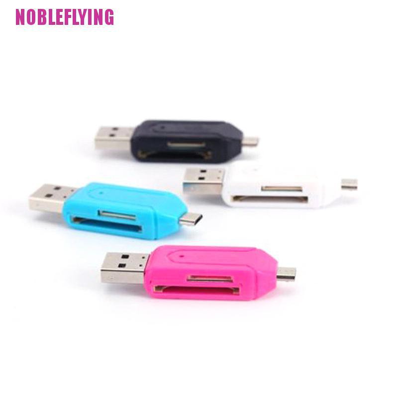 Đầu Đọc Thẻ Nhớ 2 Trong 1 Micro Usb 2.0 Otg Dành Cho Điện Thoại Android