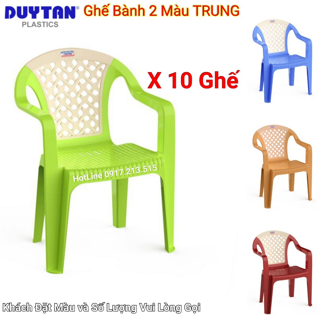 Ghế nhựa bành 2 màu Trung COMBO 10 cái/kiện