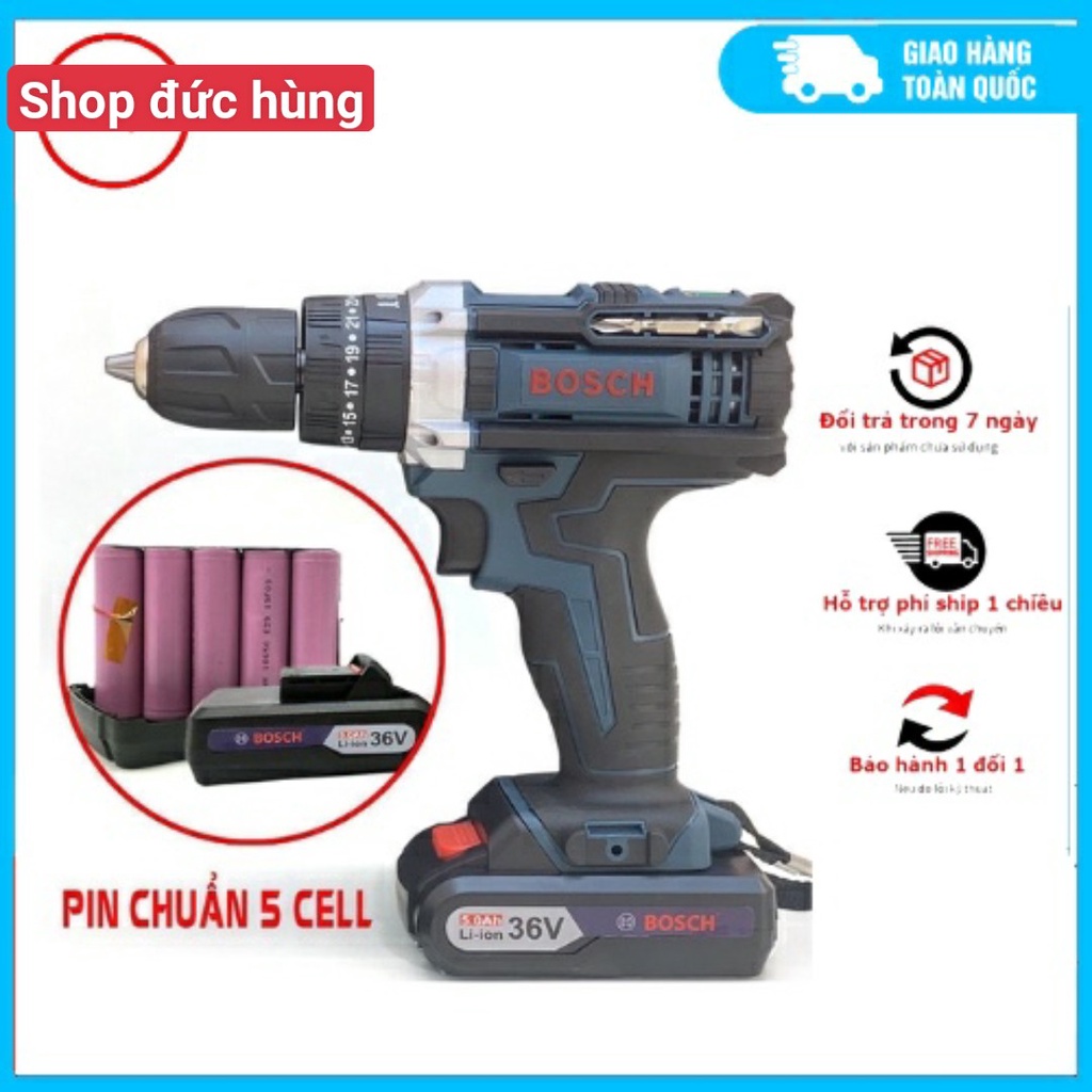 Máy khoan Pin Bosch 36V - 3 chức năng