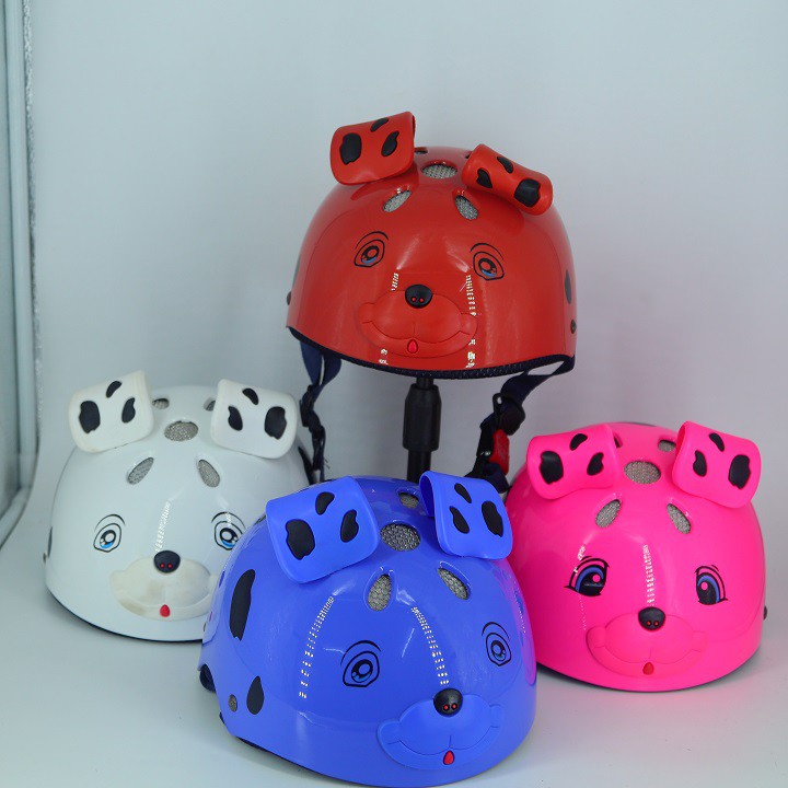 Mũ bảo hiểm trẻ em hình chú chó dễ thương cho bé 4-6 tuổi