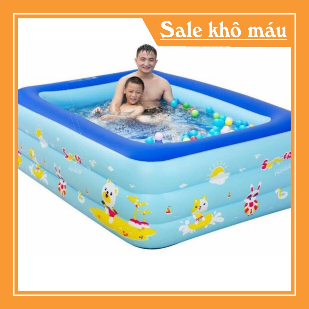 BỂ BƠI PHAO BƠI CHỮ NHẬT 3 TẦNG 1,3M– FLASH SALE (CAM KẾT HÀNG CHÍNH HÃNG)