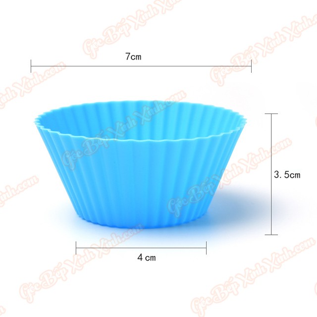 Combo 10 khuôn silicon cupcake muffin thạch mousse socola tròn 7cm