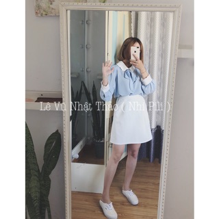 Sơ mi cổ nơ thiết kế