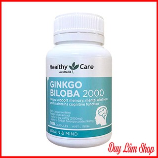 Viên uống bổ não Healthy Care Ginkgo Biloba 2000mg