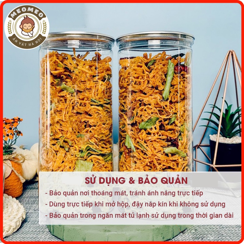 Khô gà lá chanh 300g loại ngon, gà khô lá chanh chuẩn vị MEOMEO đồ ăn vặt Hà Nội, tốt cho sức khỏe, ít béo | BigBuy360 - bigbuy360.vn
