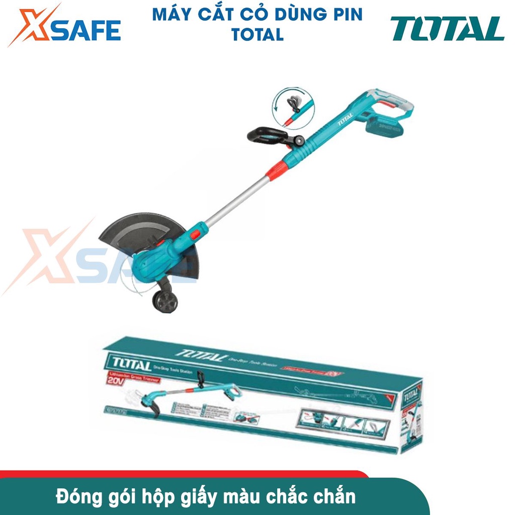 Máy cắt cỏ dùng pin TOTAL đường kính cắt 300mm, cắt bằng dây cước xoắn 1.6mm, chiều dài dây cước 5m -[CHÍNH HÃNG][XSAF]