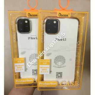 Ốp silicon trong suốt viền mầu Vu case cho iPhone 11 ProMax (6.5)